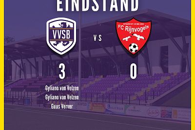 VVSB wint laatste thuiswedstrijd en derby van dit seizoen
