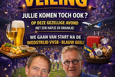 Zaterdag is het zover: de grote VVSB-veiling na de wedstrijd VVSB – Blauw Geel! 