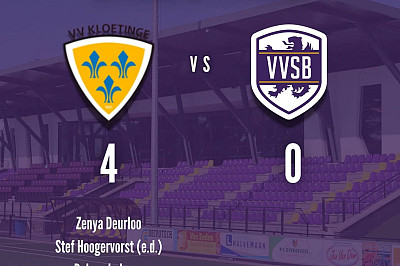 VVSB verliest in het laatste half uur van Kloetinge