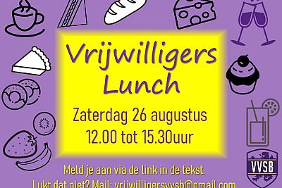 Uitnodiging vrijwilligerslunch