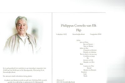 In Memoriam: Flip van Elk
