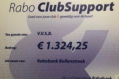 VVSB BEDANKT DE RABOBANK EN HAAR LEDEN