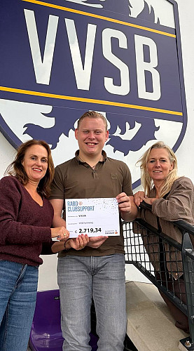 Een mooie bijdrage voor VVSB met Rabo ClubSupport!