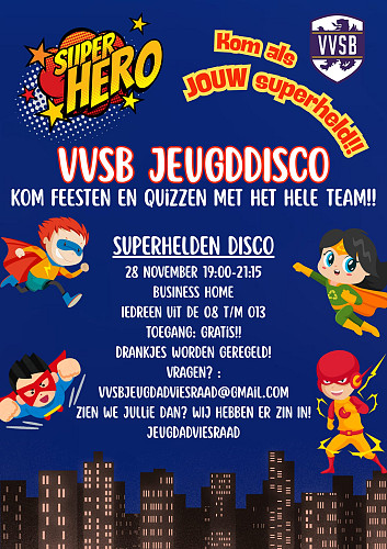 VVSB jeugddisco vrijdag 28 november