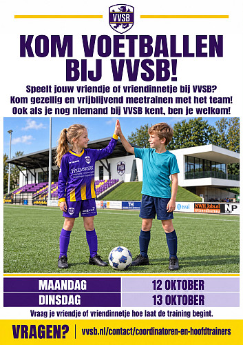 KOM VOETBALLEN BIJ VVSB!