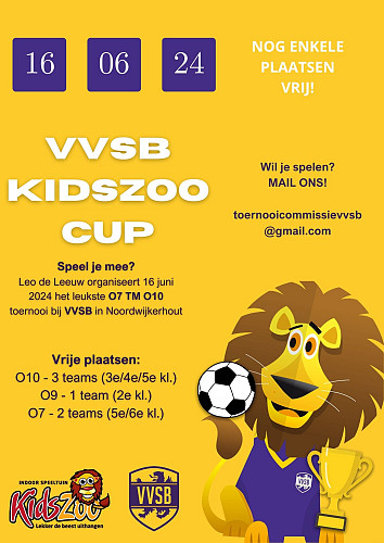Vrije plaatsen VVSB Kidszoo cup