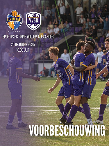 Voorbeschouwing Blauw Geel '38 - VVSB
