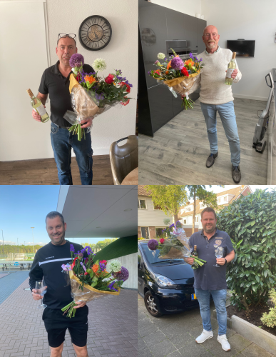 BEDANKJE VOOR KWARTET VRIJWILLIGERS ZATERDAG 1