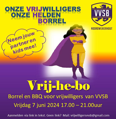 Uitnodiging vrijwilligers borrel en BBQ