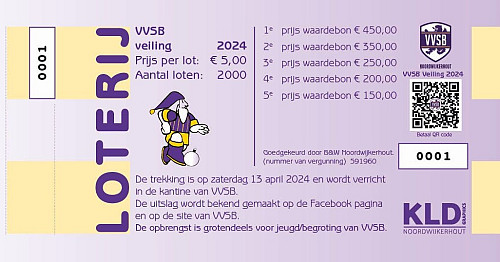 Loterij uitslag VVSB Veiling loten
