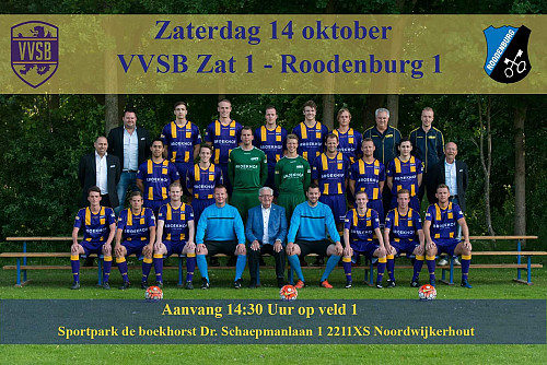 Thuiswedstrijd Zaterdag 1 tegen Roodenburg 1 