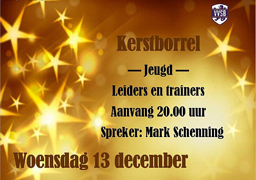 Kerstborrel voor Jeugd trainers/ leiders