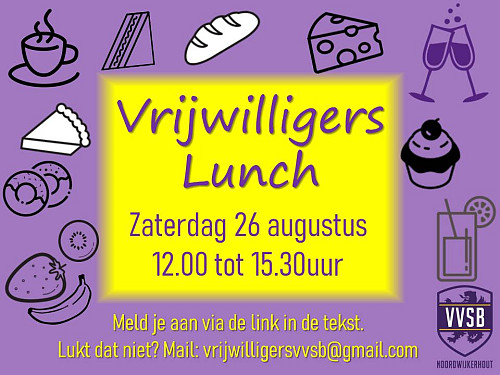 Uitnodiging vrijwilligerslunch