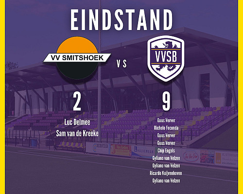 VVSB bezegeld lot van Smitshoek middels een 2-9 eindstand 