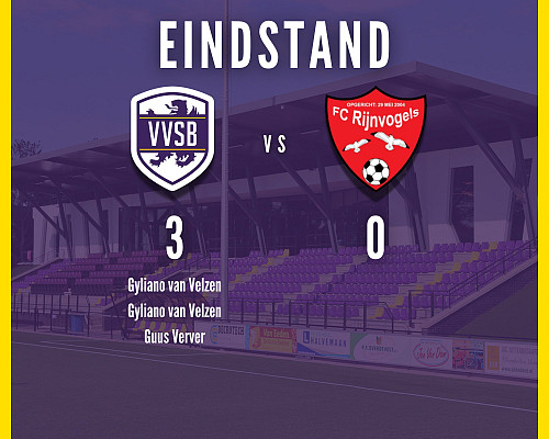 VVSB wint laatste thuiswedstrijd en derby van dit seizoen
