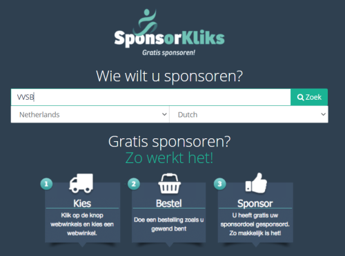 Steun VVSB heel eenvoudig via Sponsorkliks