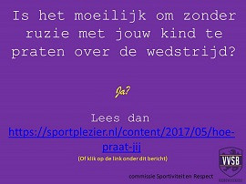 Praten over de wedstrijd